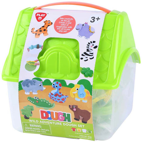 Playgo wild adventure lersæt - 4 lerpotter