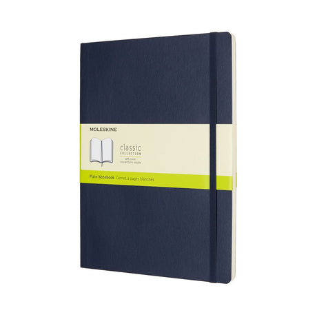 Moleskine klassisk notesbog - ekstra stor - softcover - blank - safirblå