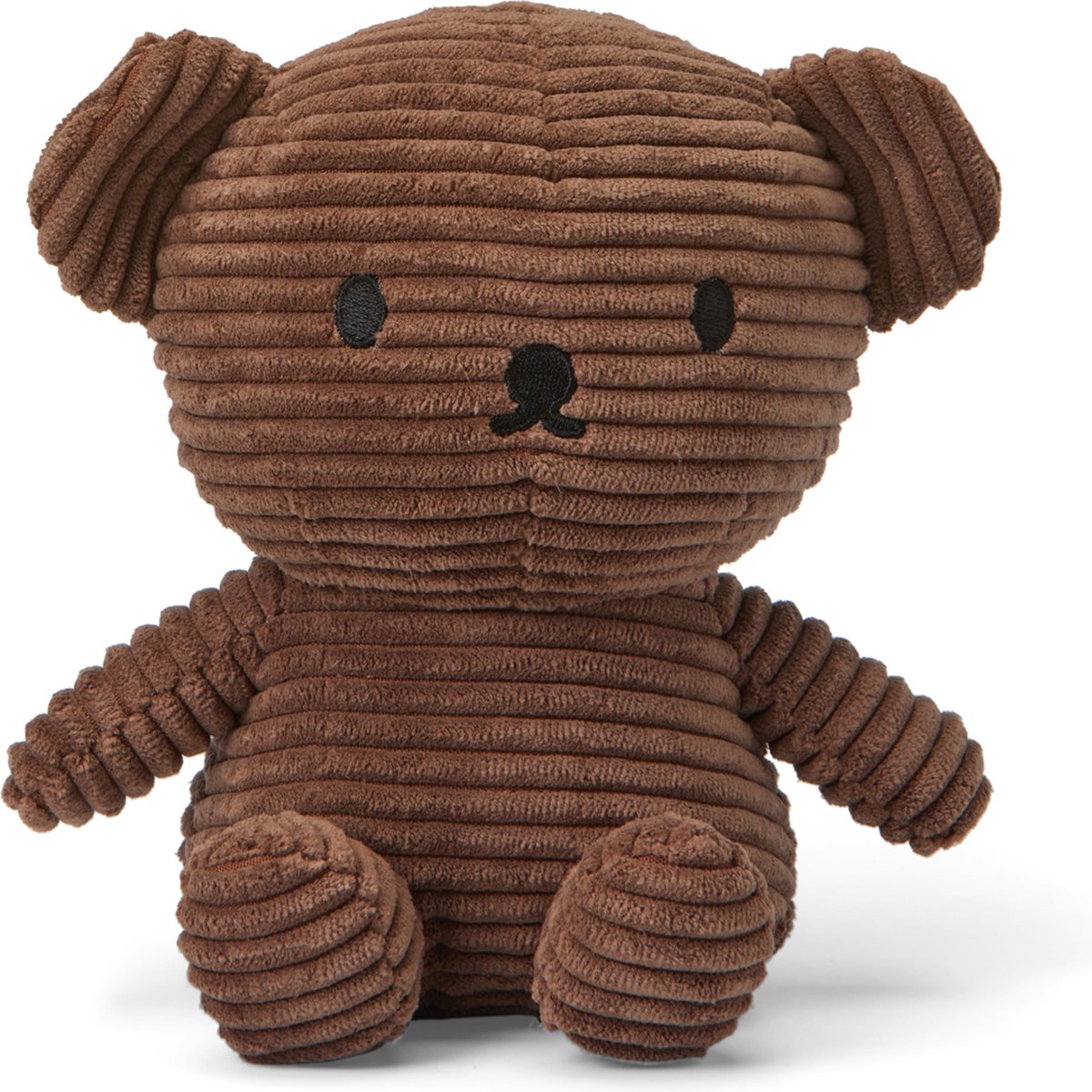 Bon ton toys nijntje - boris bear eco corduroy brown - 17 cm - 7''