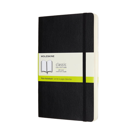 Moleskine klassisk notesbog - udvidet - stor - softcover - blank - sort