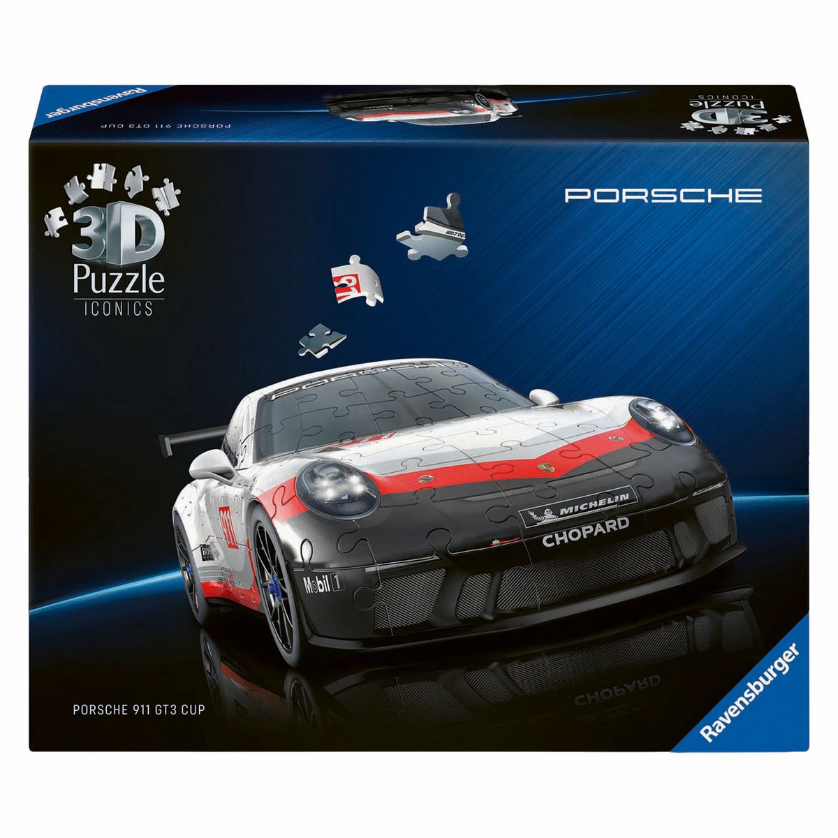 Ravensburger 3D puslespil ikoniske Porsche 911 GT3 Cup - 154 stk.