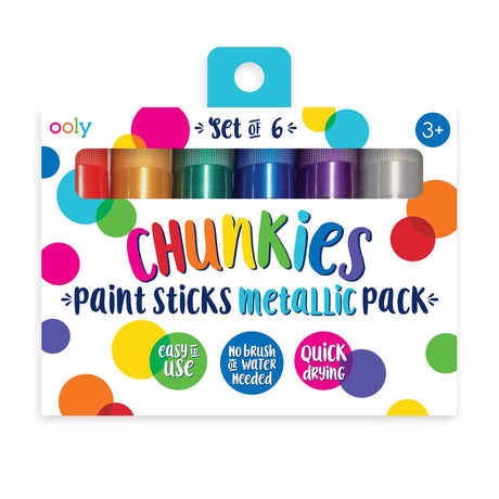 Ooly - chunkies - metalliske malingstusser - 6 stk