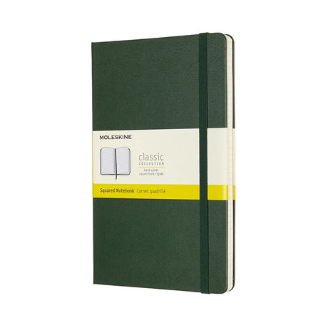 Moleskine klassisk notesbog - stor - hardcover - ternet - myrtegrøn