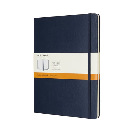 Moleskine klassisk notesbog - ekstra stor - hardcover - linet - safirblå