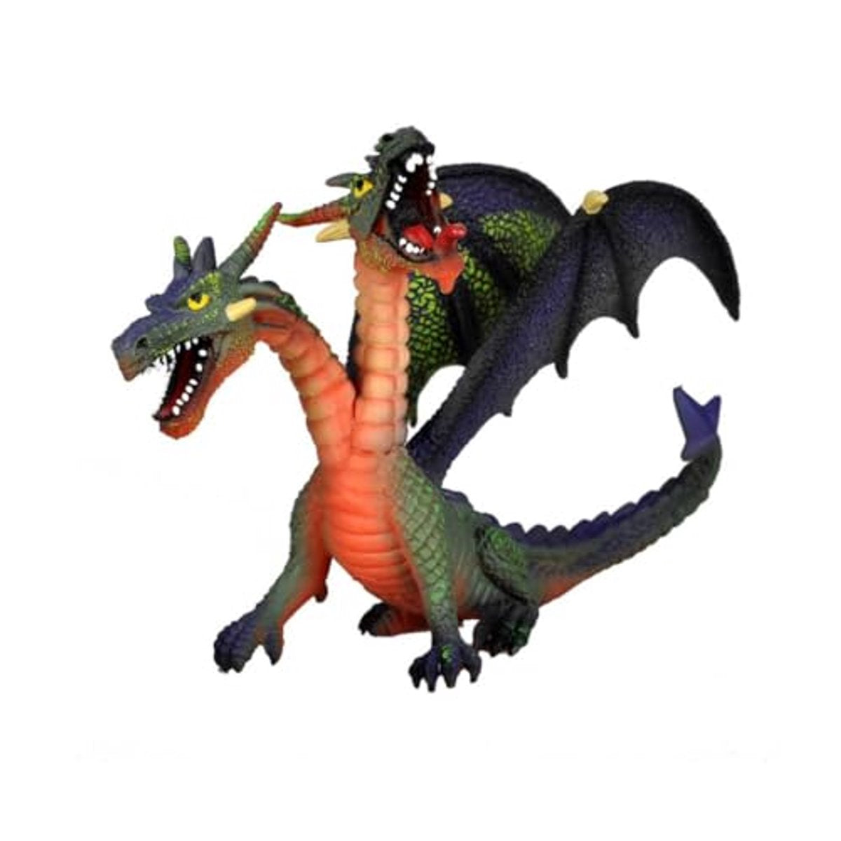 Bullyland 75596 – legefigur og samlerfigur tohovedet grøn drage – ca. 13 cm – fantasifuldt og detaljeret design – ideel som fantasifigur og gave til børn fra 3 år.