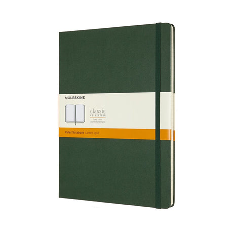 Moleskine klassisk notesbog - ekstra stor - hardcover - foret - myrtegrøn
