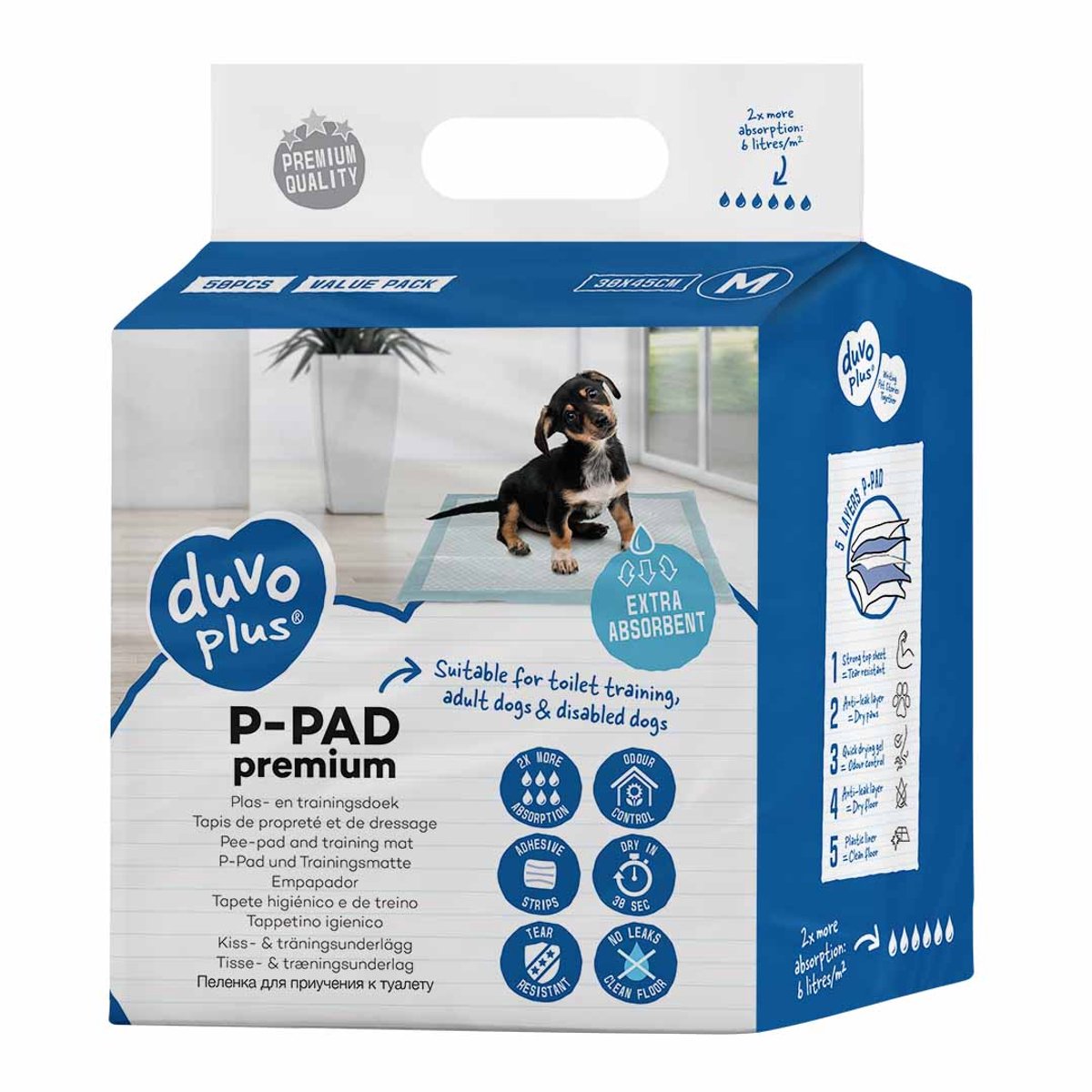 Duvo + p-pad premium m - 30x45cm 50 stk