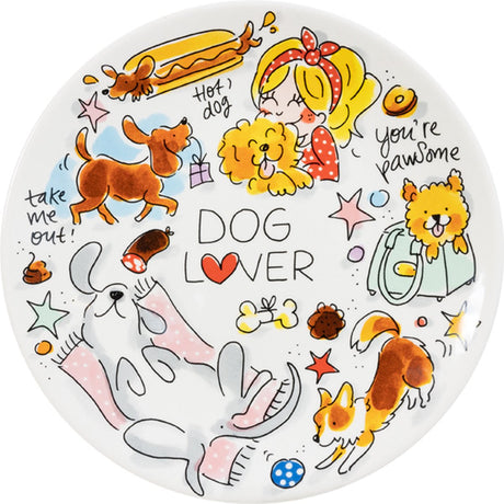 Blond Amsterdam tallerken hundeelsker 22 cm