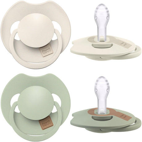 Difrax lovi fopspeen dynamisch - prime - 0 tot 6 maanden - beige lichtgroen - 2 stuks