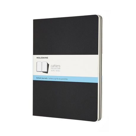 Moleskine cahier-journaler - ekstra store - prikket - sorte - sæt med 3