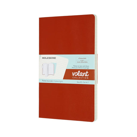 Moleskine flæsejournaler - store - foret - orangeblå