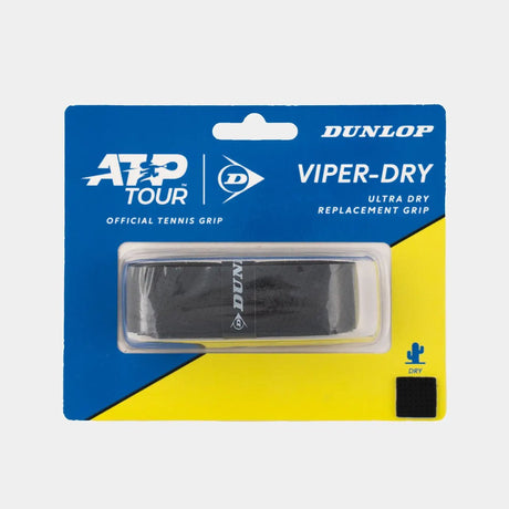 Dunlop viper dry basisgrip zwart - tennisgrip - padelgrip - replacement grip