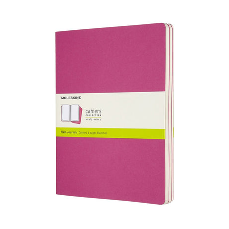 Moleskine cahier journaler - ekstra store - blanke - pink - sæt med 3