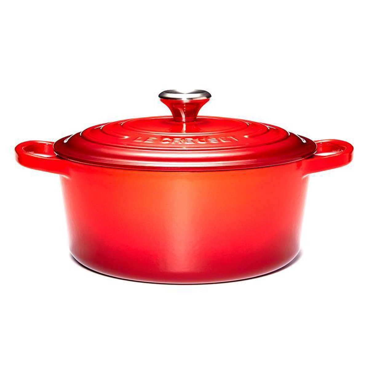 Le creuset - gietijzeren ronde braadpan - 2,4 l- ø 20 cm - kersenrood