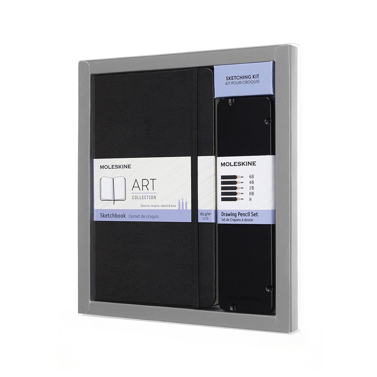 Moleskine kunstbundt (stor skitsebog + skitseblyanter)