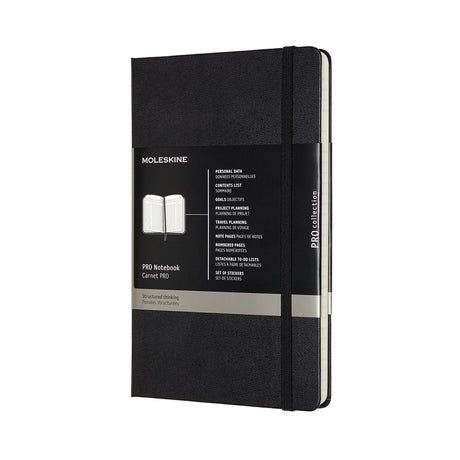 Moleskine professionel notesbog - stor - hardcover - sort