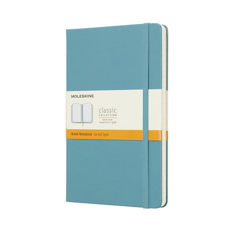 Moleskine klassisk notesbog - stor - hardcover - foret - rev blå