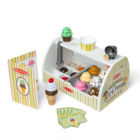 Melissa Doug – legesæt til isstand i træ – inklusive isske