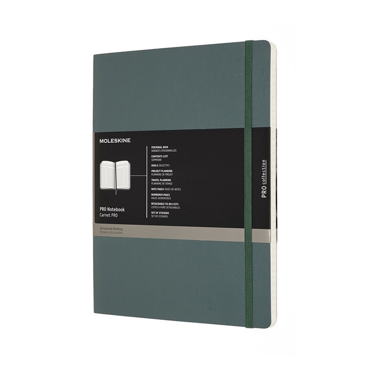 Moleskine professionel notesbog - ekstra stor - softcover - skovgrøn