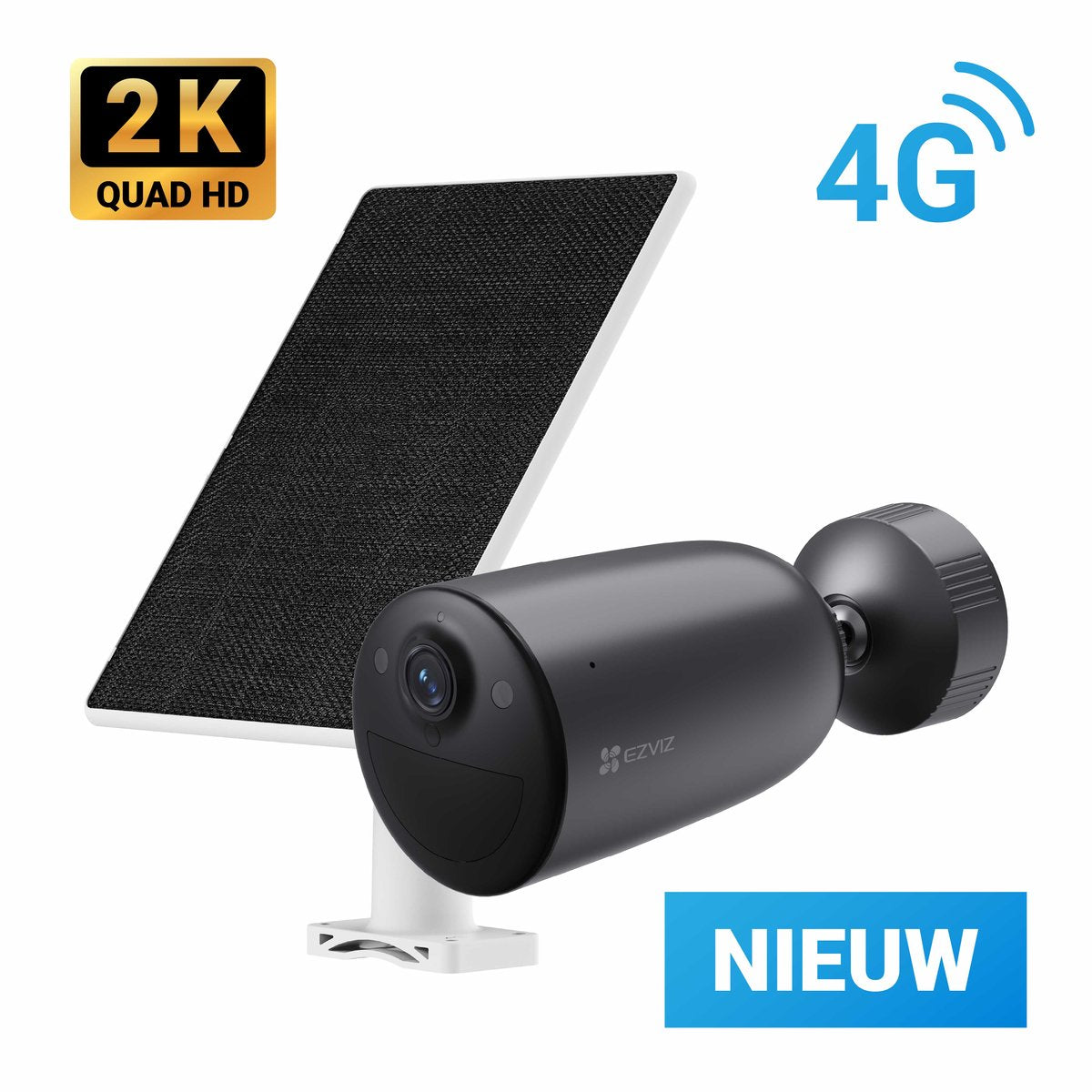 Ezviz eb3 4g kit – 2k sikkerhedskamera 5w solpanel – AI-drevet – bevægelsesdetektering aktivt forsvar – google assistent amazon alexa