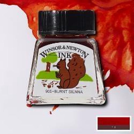 Winsor newton blæk 14ml brændt sienna
