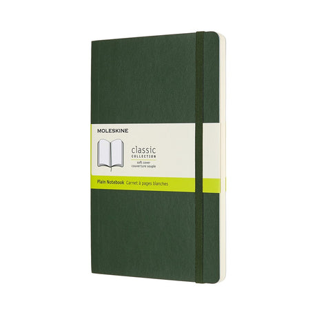 Moleskine klassisk notesbog - stor - softcover - blank - myrtegrøn