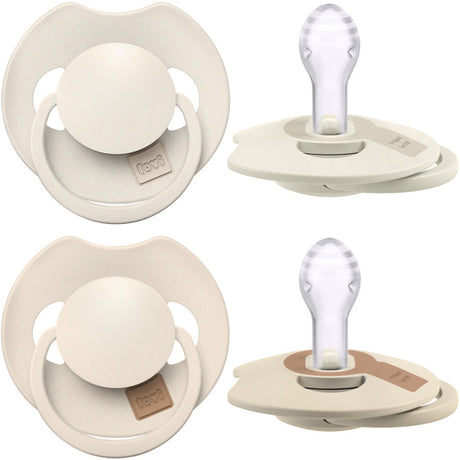 Difrax lovi fopspeen dynamisch - prime - 6 tot 18 maanden - lichtbeige creme - 2 stuks