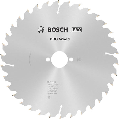 Bosch tilbehør optiline 2608838409 rundsavklinge 216 x 30 x 1,6 mm antal tænder: 34 1 stk.