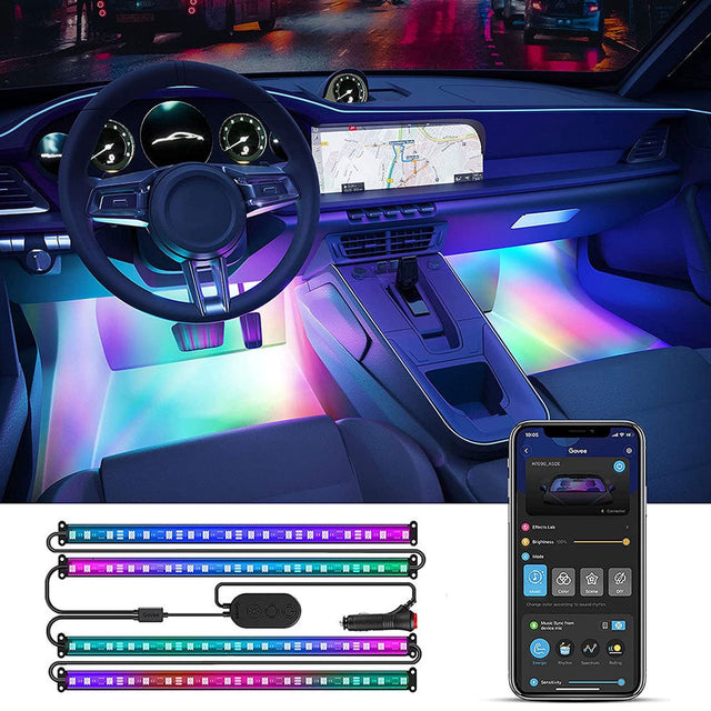 Govee smart car LED strip rgbic - 4x30 cm indvendig belysning