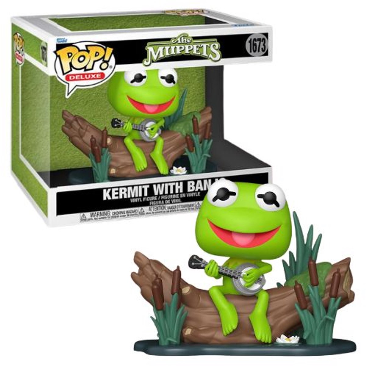 Funko the muppets kermit med banjo (pop! deluxe) vinylfigur 1673 unisex pop! - neutral - standard