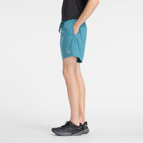 New balance sport essentials korte 5 sportsbukser til mænd - stor blågrøn