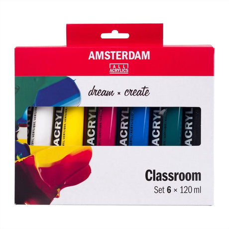 Bruynzeel Amsterdam standard serie akrylmaling uddannelsessæt 120ml, 6 stk.