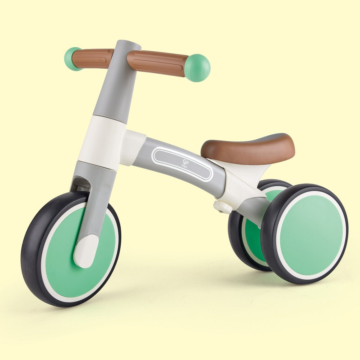 Hape balancecykel grøn - justerbar trehjulet cykel baby 18m+