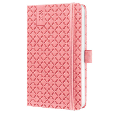 Sigel weekly agenda flair 2026 - størrelse a6 - pink pink - hardcover - si-j6110