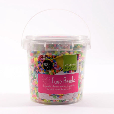 Vaessen creative strijkkralen set - 10 pastel kleuren - 6000 stuks