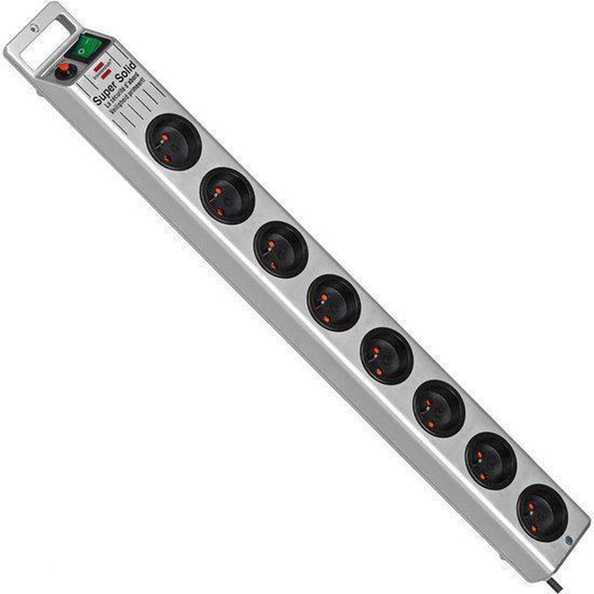 Brennerstuhl supersolid line fatning 8-vejs sølv 2,5m h05vv-f 3g1,5 *fr*