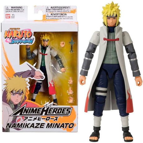 Bandai – anime heroes – naruto shippuden – anime heroes figur 17 cm – namikaze minato – 36905