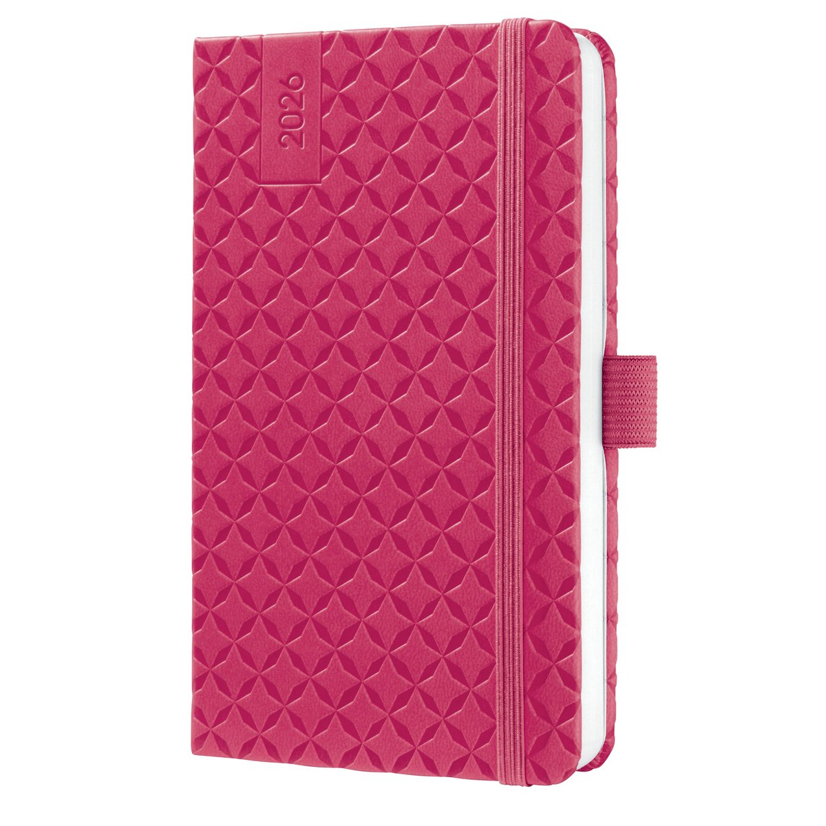 Sigel weekly agenda flair 2026 - størrelse A6 - fuchsia pink - hardcover - si-j6104