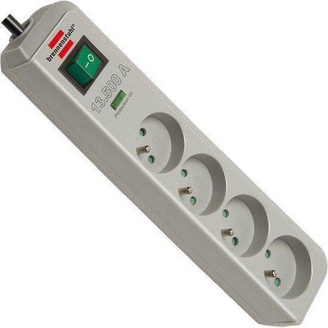 Brennerstuhl eco-line 13.500a strømskinne med overspændingsbeskyttelse 4-vejs lysegrå 1,5m h05vv-f 3g1,5 *fr*