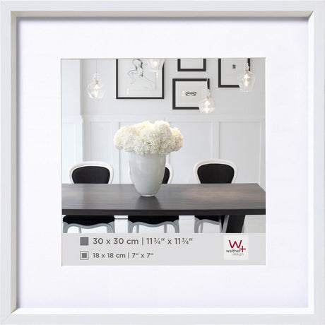 Walther stål stil - plastramme - fotostørrelse 30x30 cm - hvid