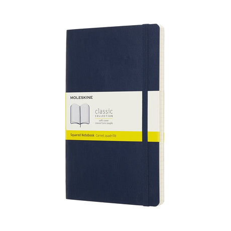 Moleskine klassisk notesbog - stor - softcover - ternet - safirblå