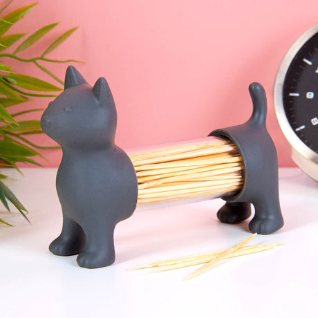 Balvi cat cocktail stick holder - grå