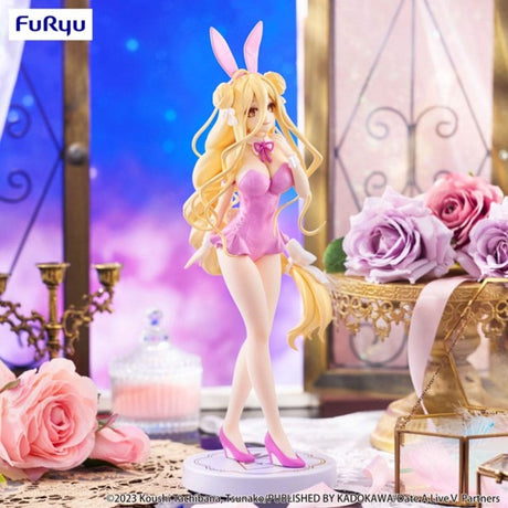Furyu japanse anime figuur - date a live v bicute bunnies pvc statue mukuro hoshimiya pink color ver. 27 cm
