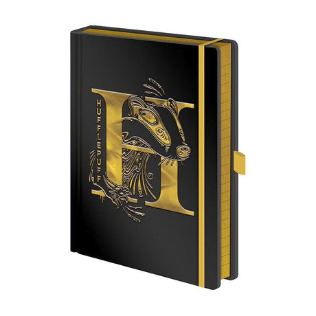 Hul i væggen harry potter - premium a5 notesbog - hufflepuff