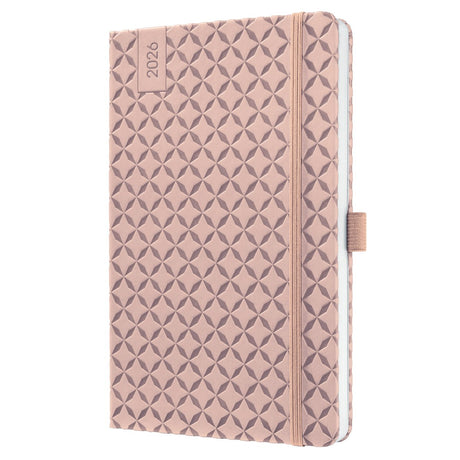 Sigel weekagenda flair 2026 - formaat a5 - pearl rose - hardcover - si-j6131