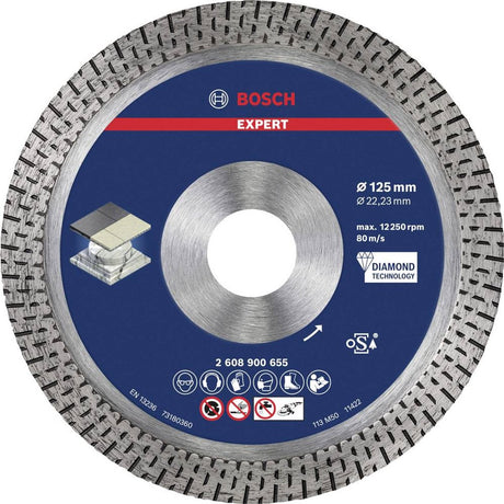 Bosch ekspert hårdkeramisk serie - diamantskæreskive - 125 mm - præcisionsskæring - glatte kanter