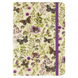 Peter pauper compacte notitieboek - amethyst butterflies - met elastieksluiting - 13x18 cm