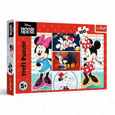 Trefl puslespil 100 brikker - munter minnie mus