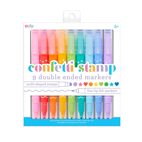 Ooly - konfetti stempel - dobbeltsidede tuscher