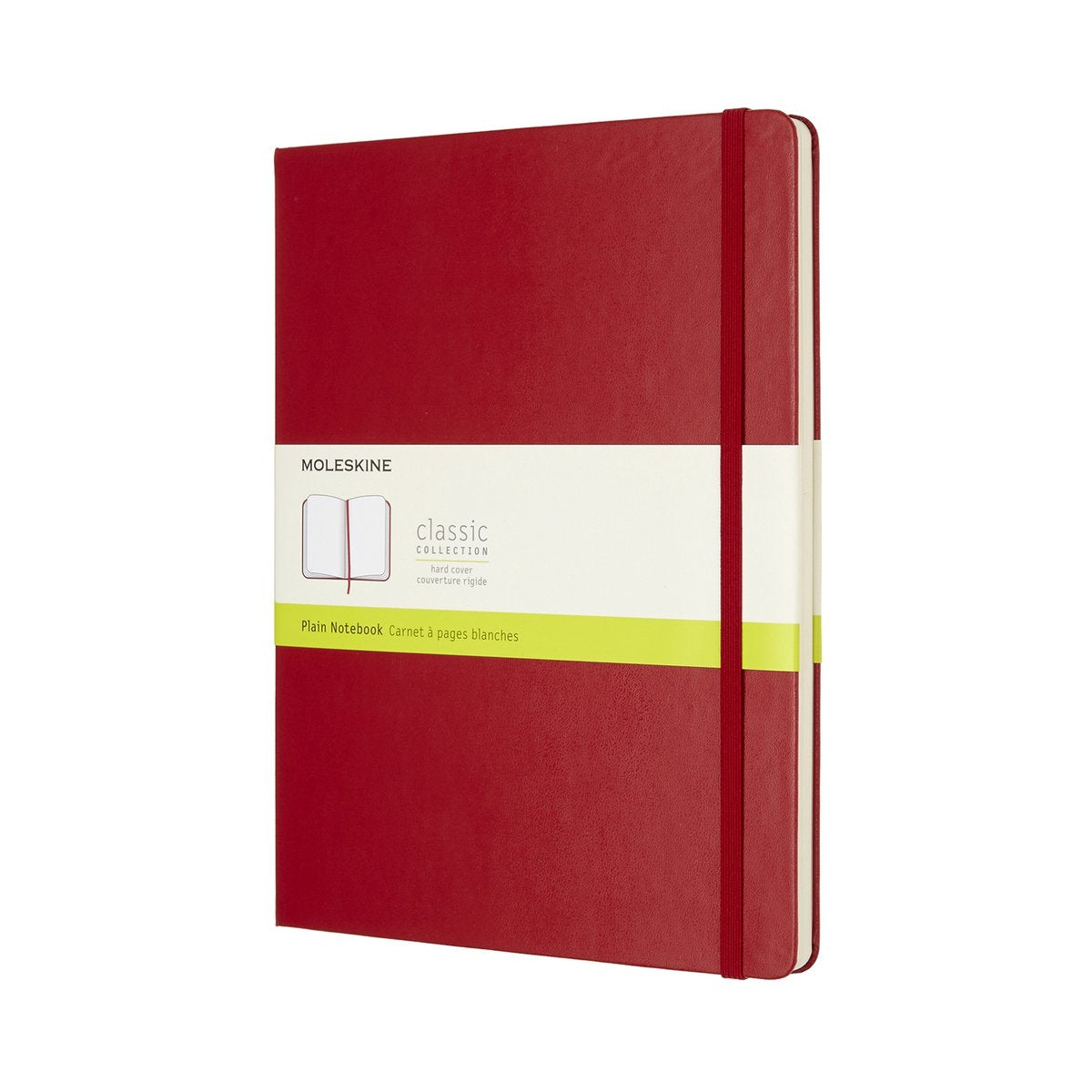 Moleskine klassisk notesbog - ekstra stor - hardcover - blank - rød